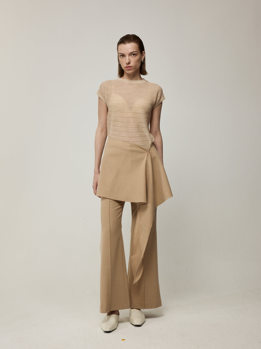 Knit Waistcoat and Layered Hem Trousers