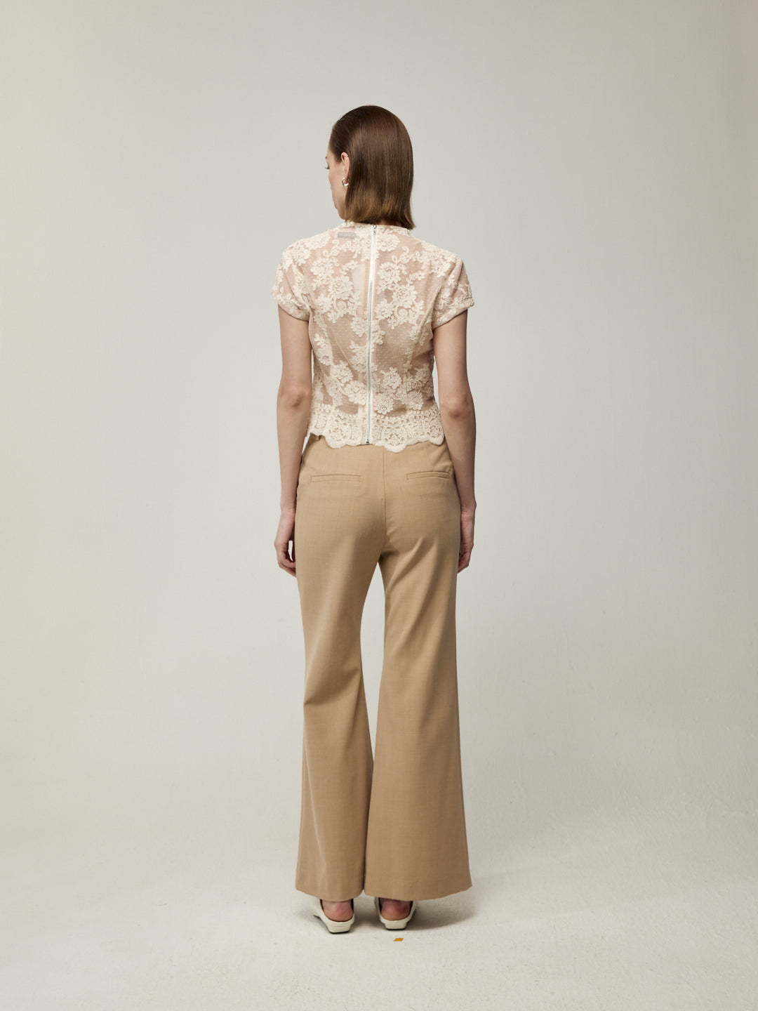 Nascent Vein Blouse and Layered Hem Trousers Set