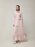 Pink Sheer Mesh Layered Skirt