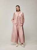 Open-Front Botanical Embroidered Set( Waistcoat+Blouse+Trousers)