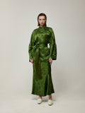 Handcrafted Tassel Jacquard Set Green