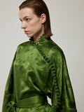 Handcrafted Tassel Jacquard Set Green