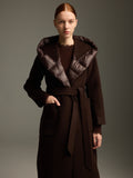 Wool Panel Down Coat