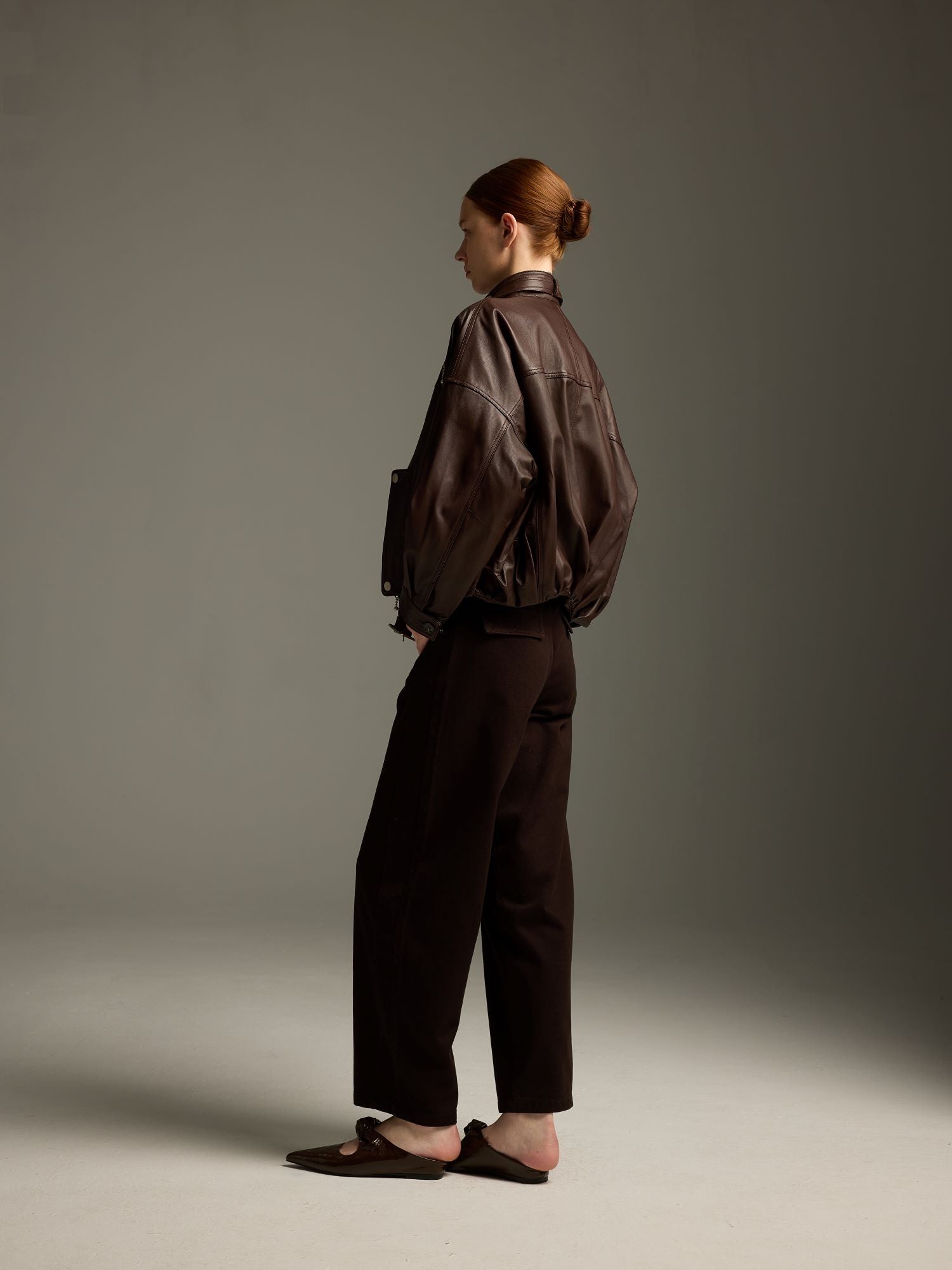 Espresso Brown Lambskin Biker Jacket