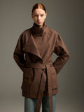 Belted High-Collar Utility Jacket