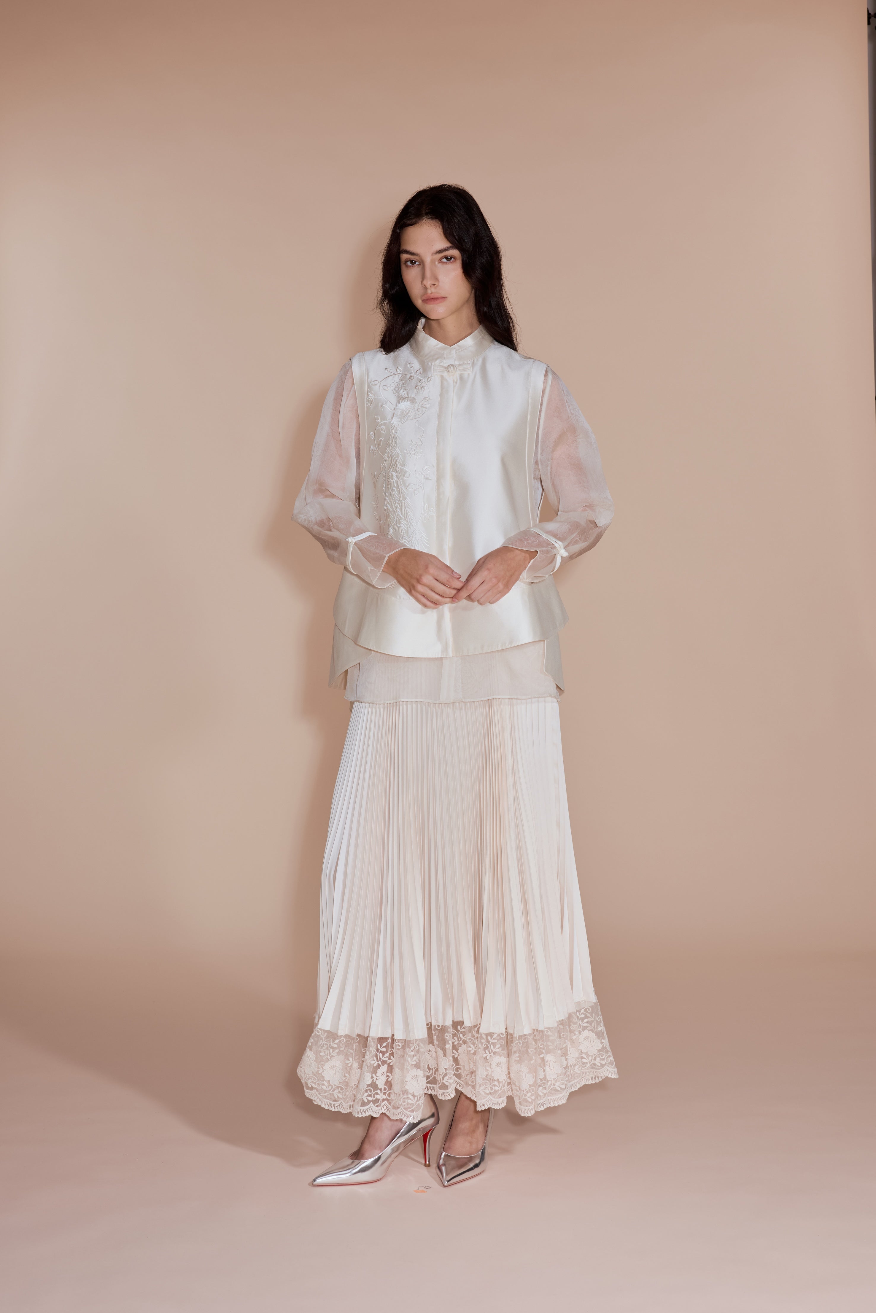 Oriental Vest with Scoop hem