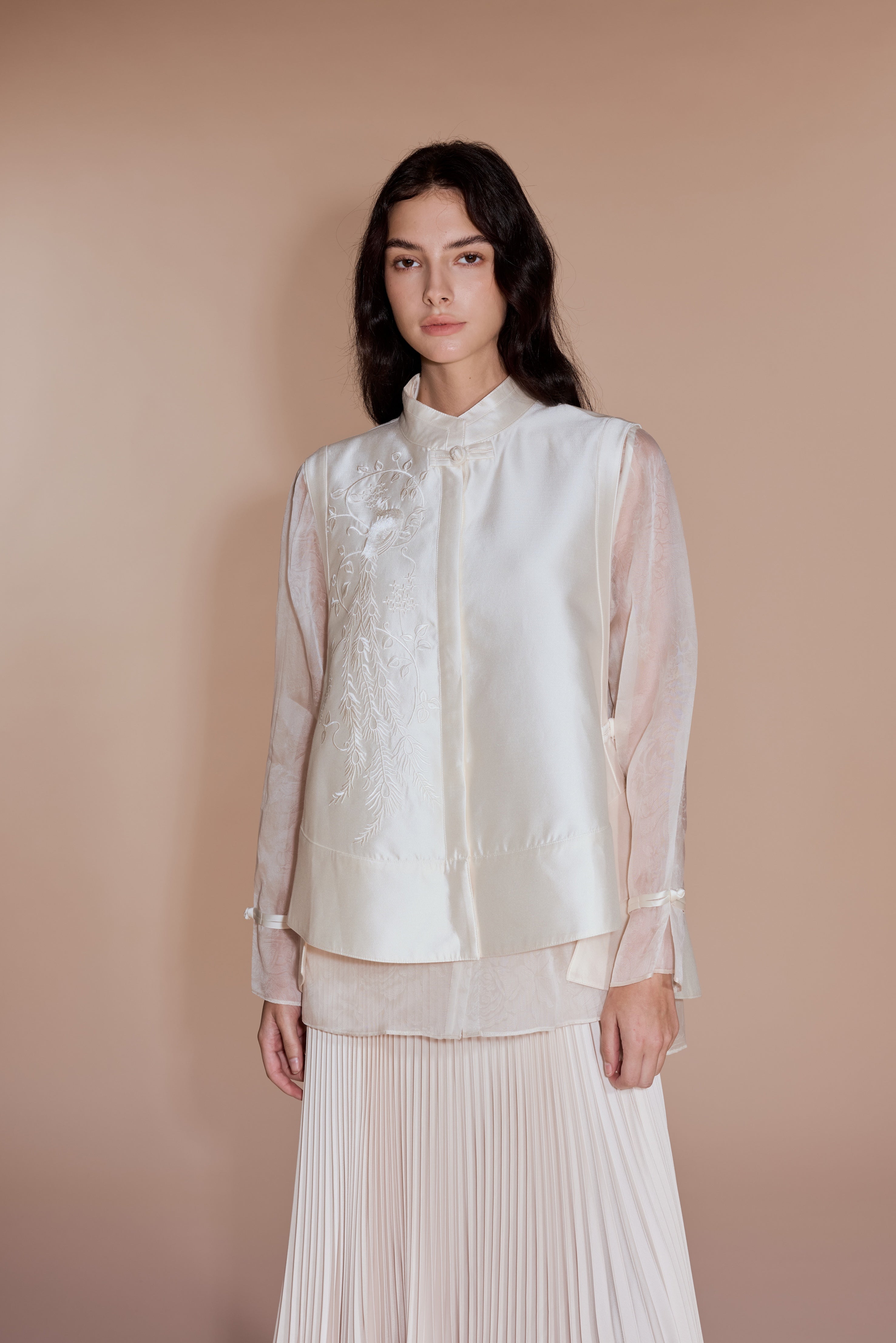 Oriental Vest with Scoop hem