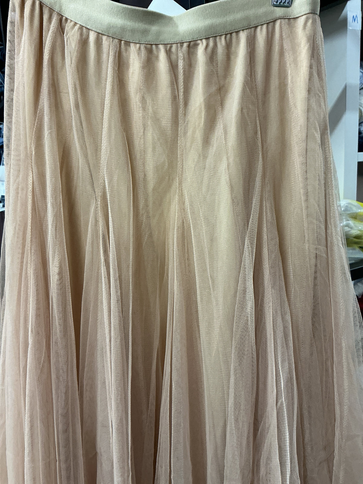Peach Tulle Maxi