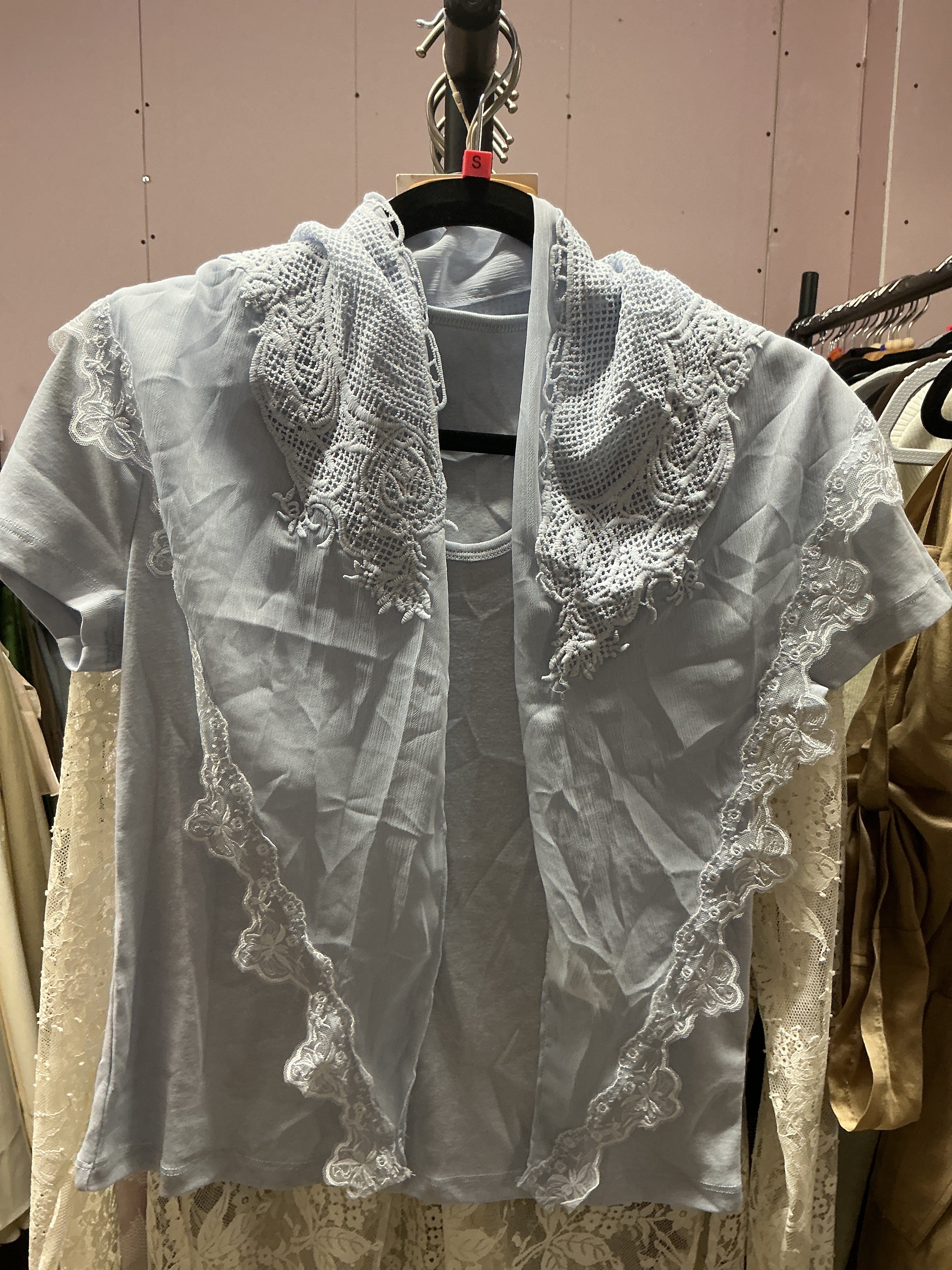 Lace Scarf T-Shirt