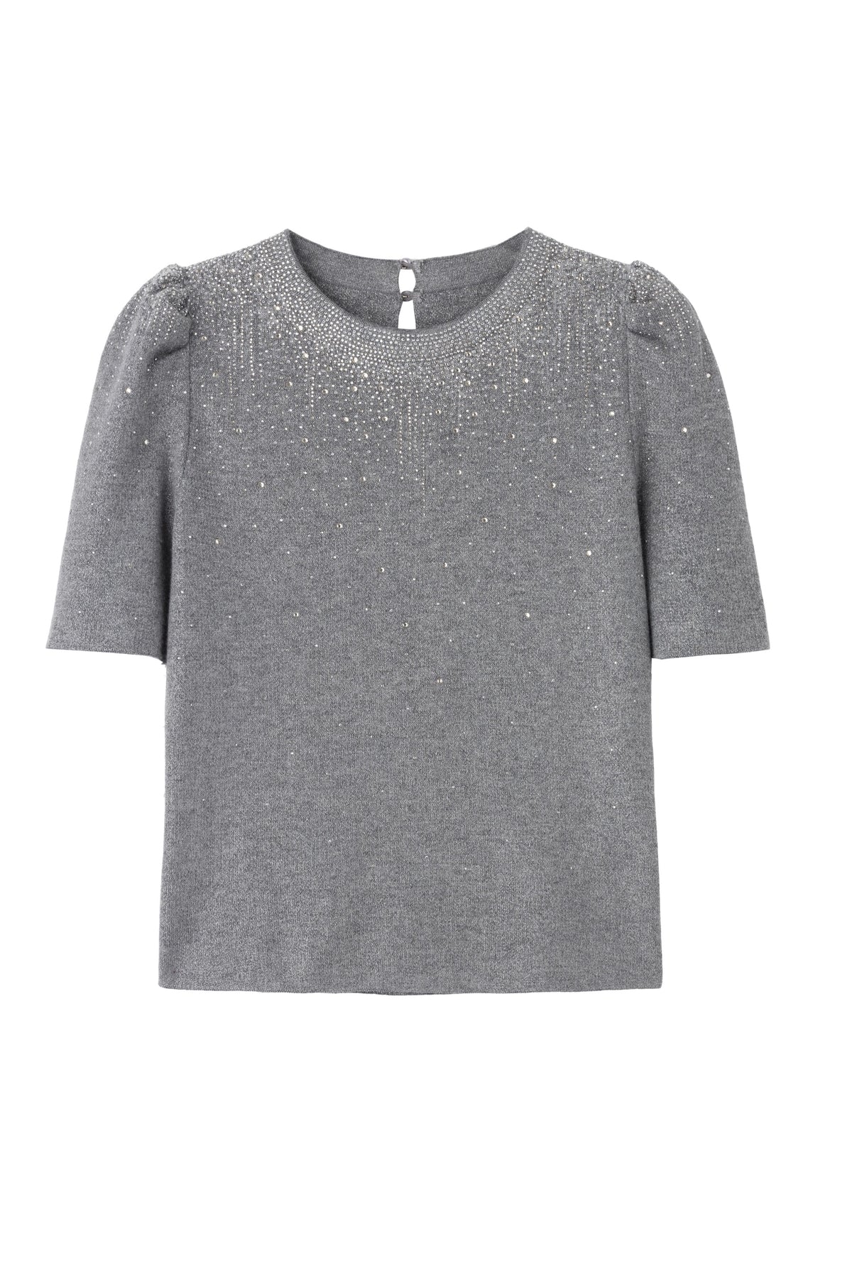 Starry grey short sleeve sweater