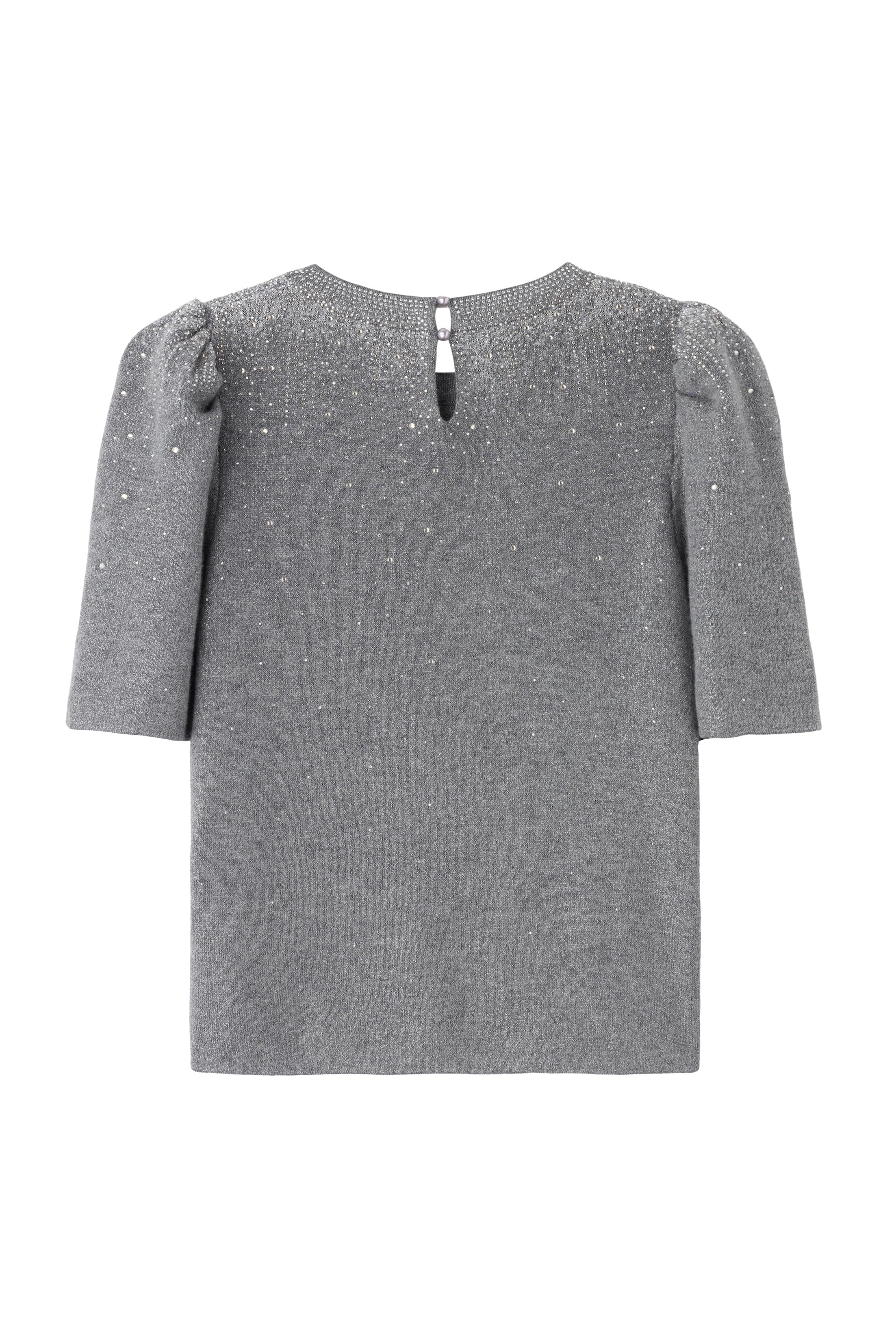Starry grey short sleeve sweater
