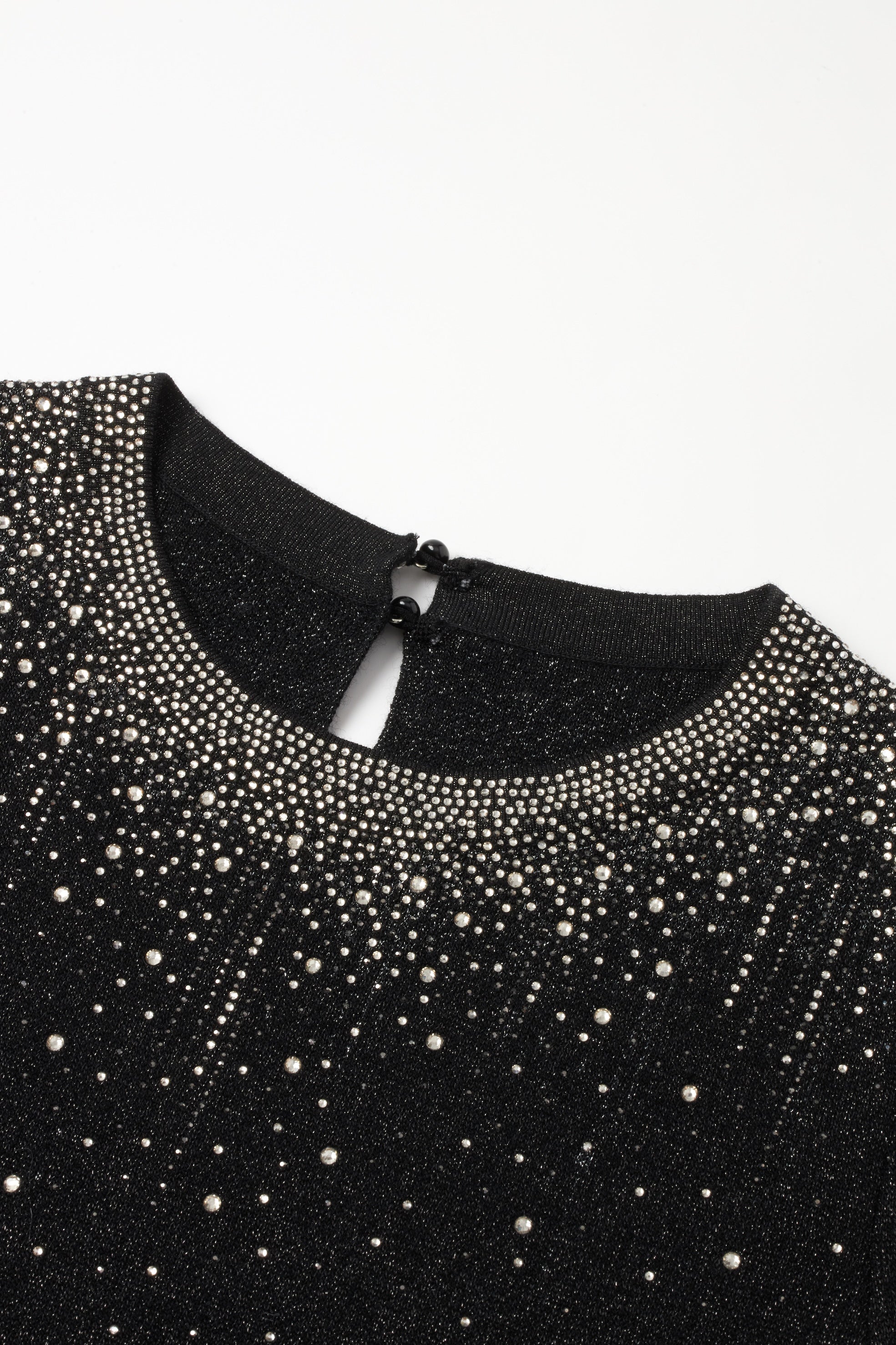 Starry black short sleeve sweater