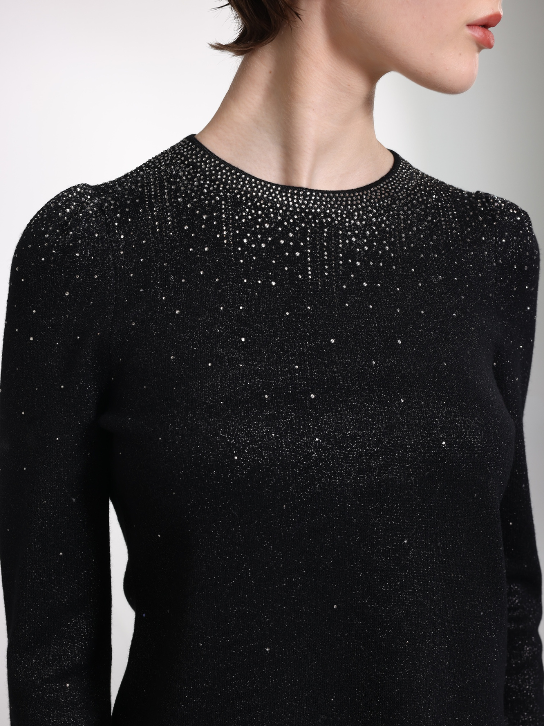 Starry black long sleeve sweater